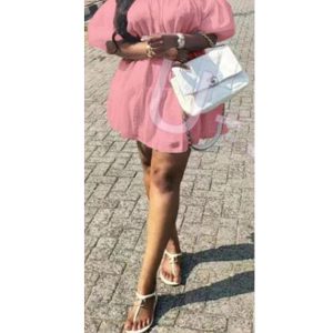 Off Shoulder Puff Sleeve Dress With Support Straps